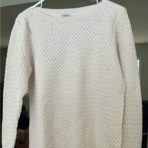 L.L. Bean Women's Textured Cream Sweater